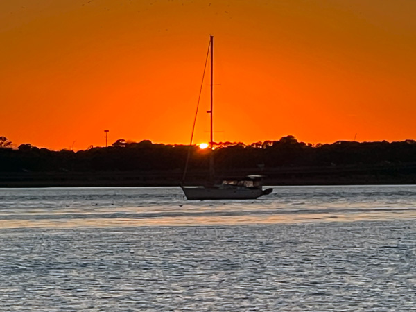 sailboat and sunset