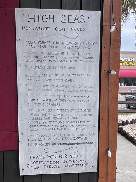 Miniature Golf Rules