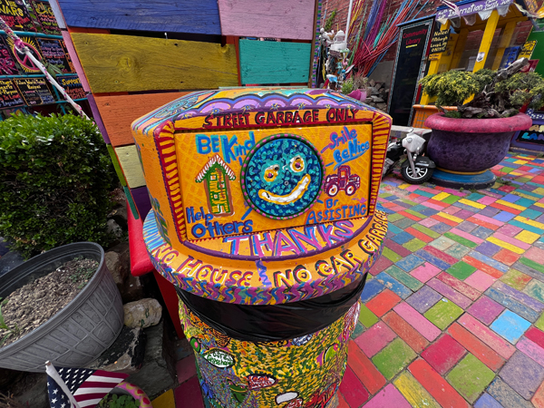 Randyland trash can
