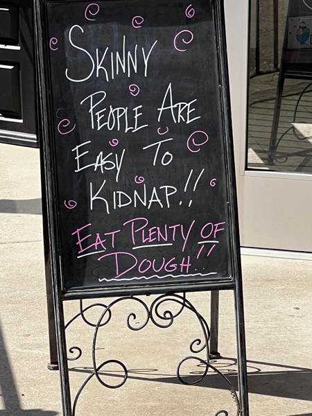 skinny people sign