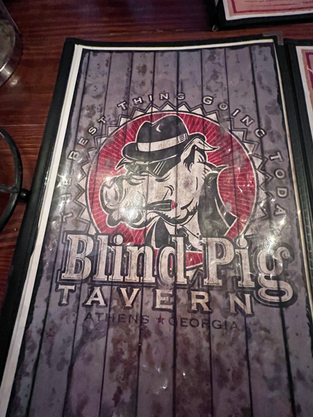 Blind Pig Tavern sign