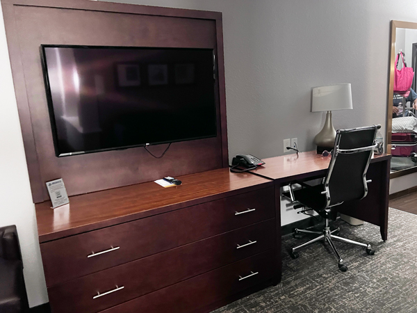 dresser and TV