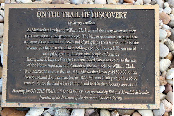 On the Trail of Discovery plaque
