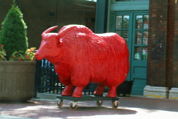 red bull statue