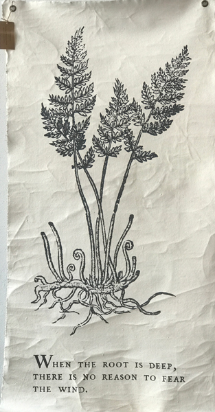 flower and saying