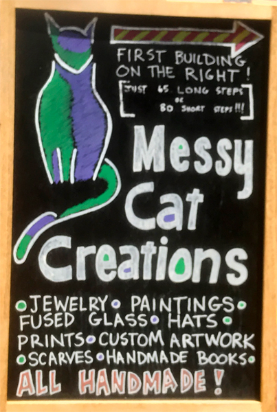 Messay Cat Creations sign