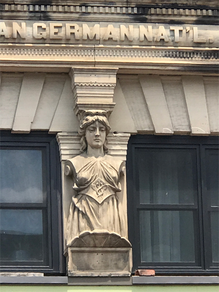 carving on building