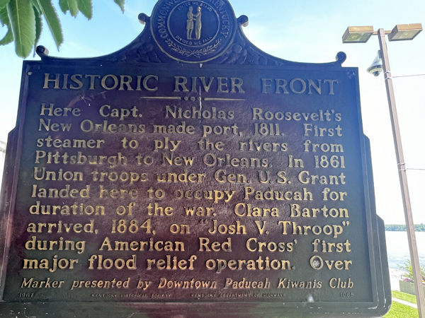 Historic River Front sign