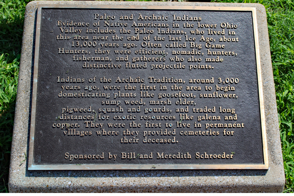 sign about Paleo and Archaic Indians