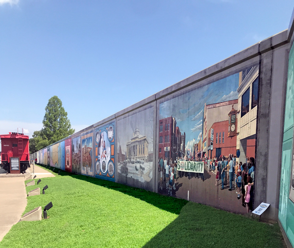 Paducah's Railroad train and wall