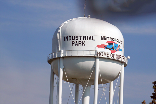 Superman water tower