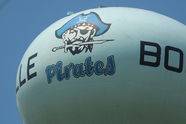 Pirates on a water tower