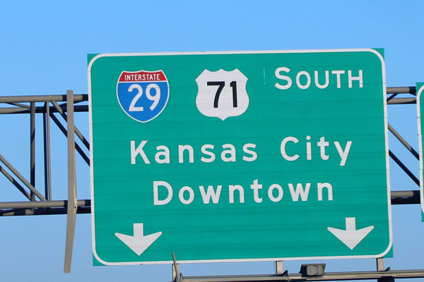 Kansas City downtown sign