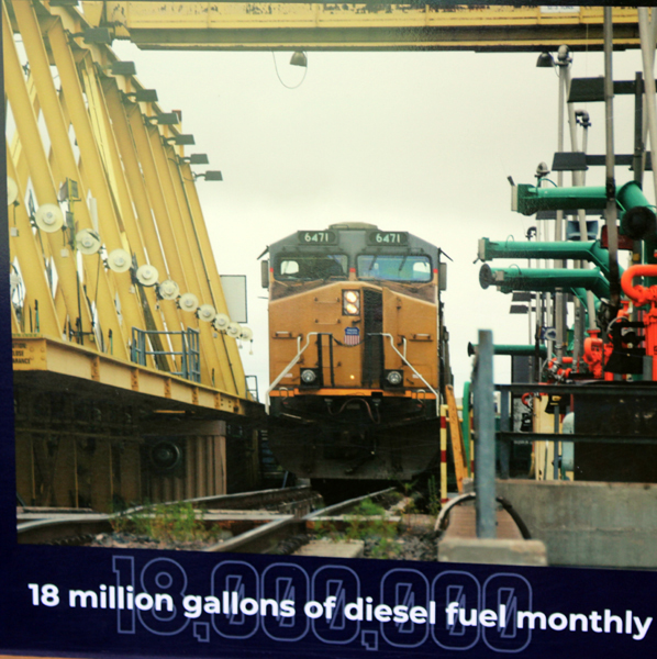 18 millions gallons of diesle fuel monthly