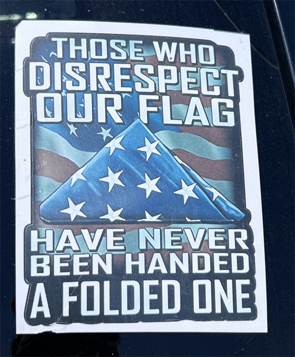 Folded Flag sign