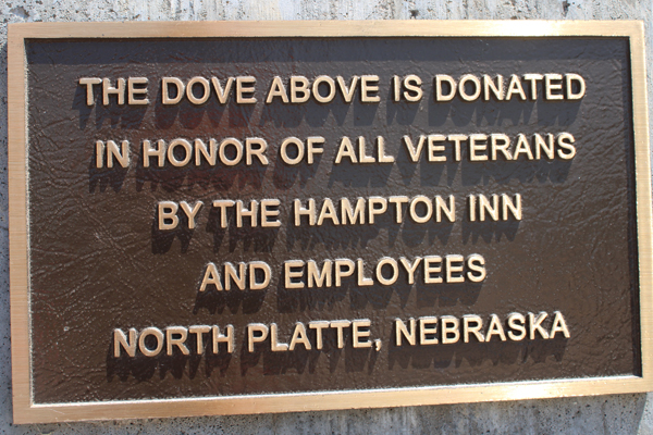 sign about the dove shown above