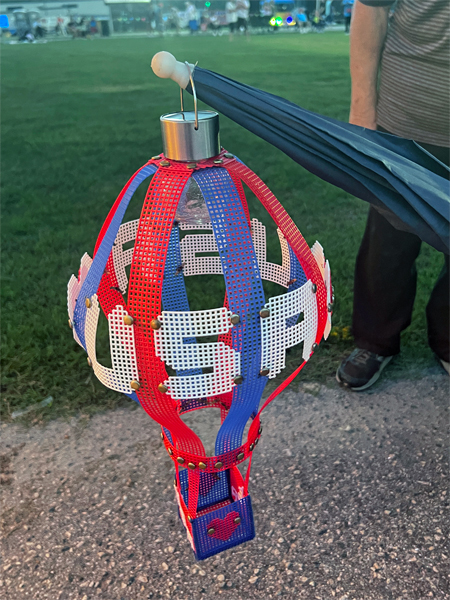 mesh hot-air balloon