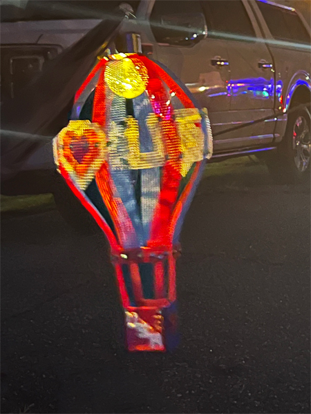 mesh hot-air balloon