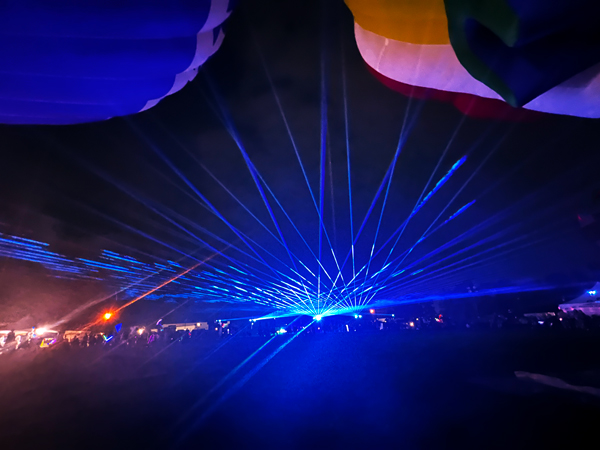 Laser show at the Balloon Glow