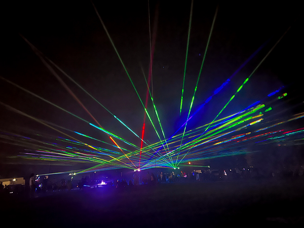 Laser show at the Balloon Glow