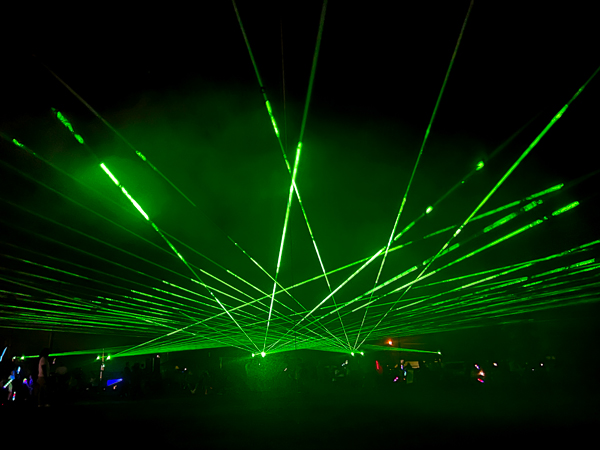 Laser show at the Balloon Glow
