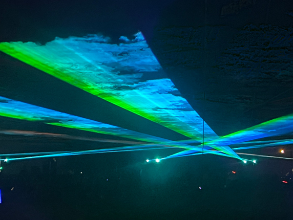 Laser show at the Balloon Glow