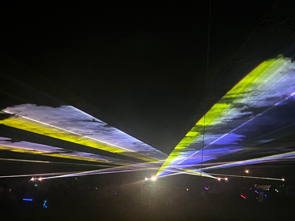 Laser show at the Balloon Glow