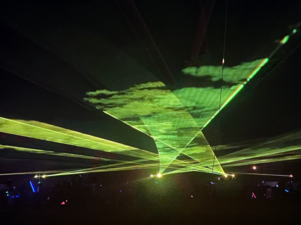 Laser show at the Balloon Glow