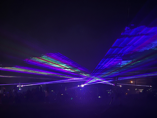 Laser show at the Balloon Glow