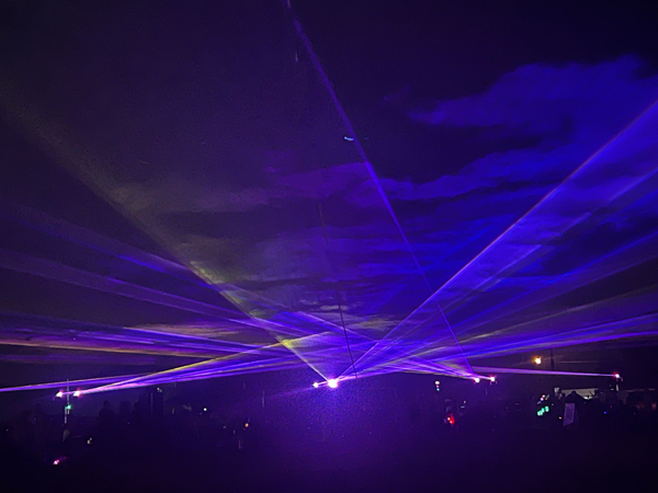 Laser show at the Balloon Glow