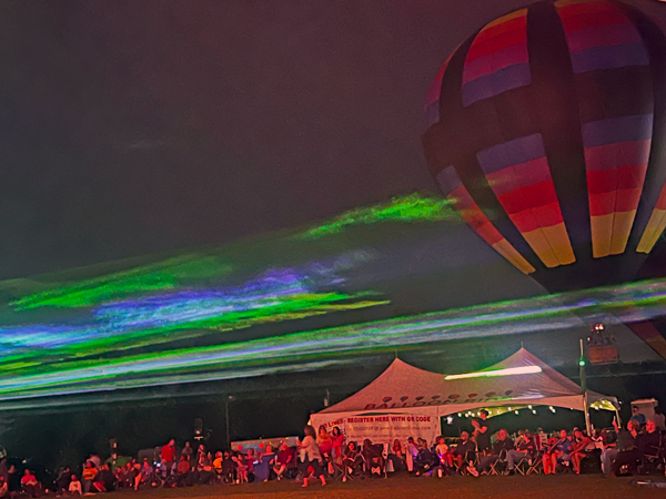 Laser show at the Balloon Glow