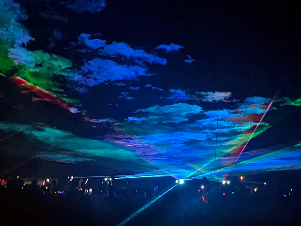 Laser show at the Balloon Glow
