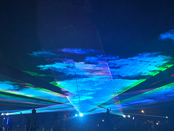 Laser show at the Balloon Glow