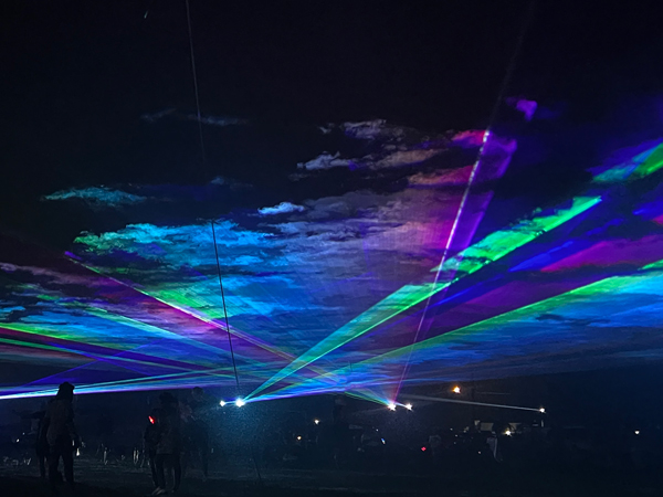 Laser show at the Balloon Glow
