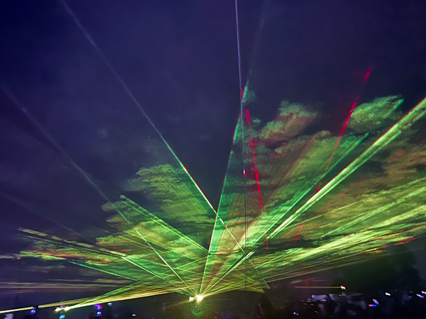 Laser show at the Balloon Glow
