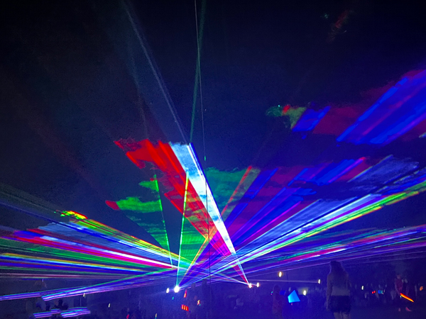 Laser show at the Balloon Glow