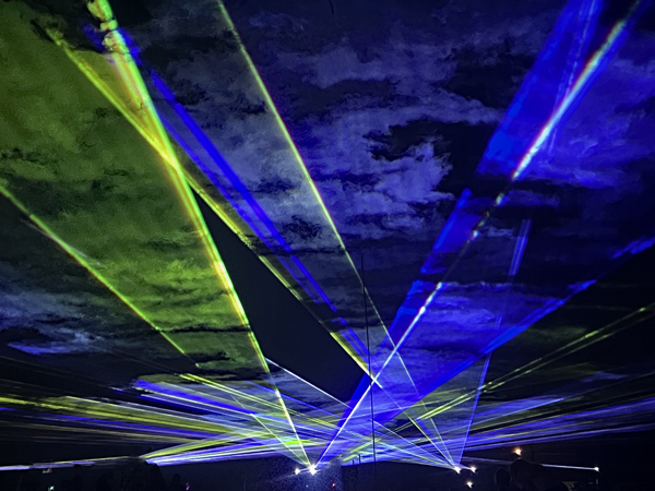 Laser show at the Balloon Glow