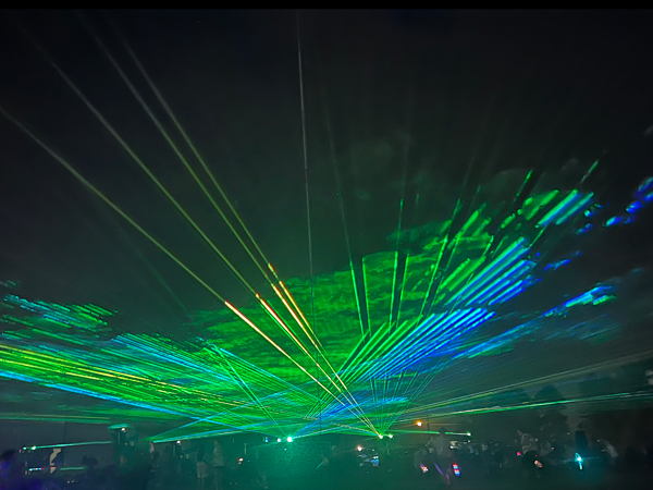 Laser show at the Balloon Glow