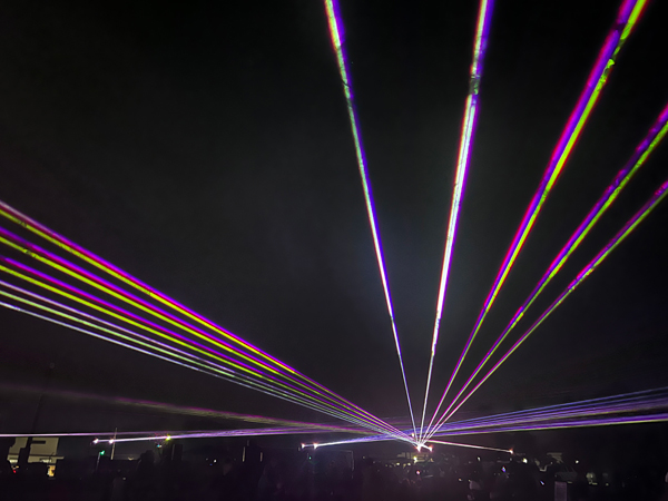 Laser show at the Balloon Glow