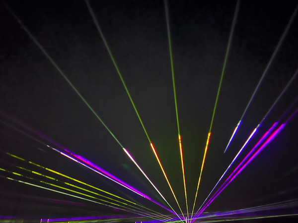 Laser show at the Balloon Glow