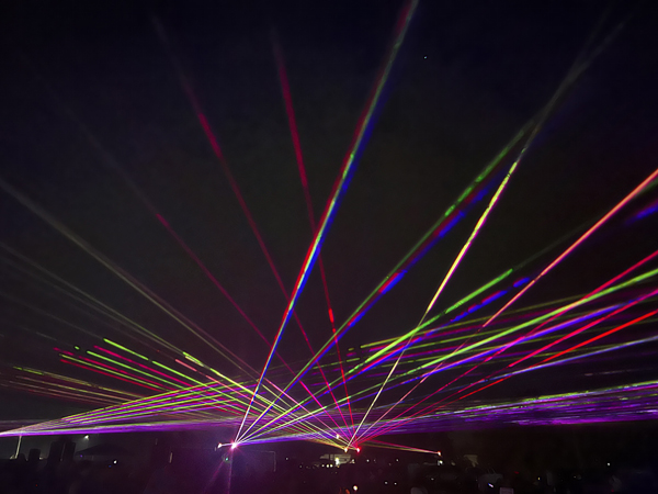 Laser show at the Balloon Glow