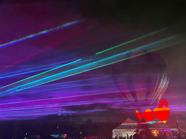 Laser show at the Balloon Glow