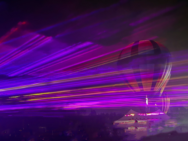 Laser show at the Balloon Glow