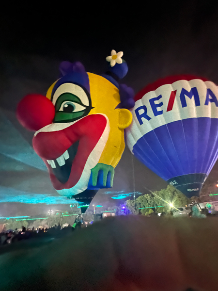 Laser show at the Balloon Glow