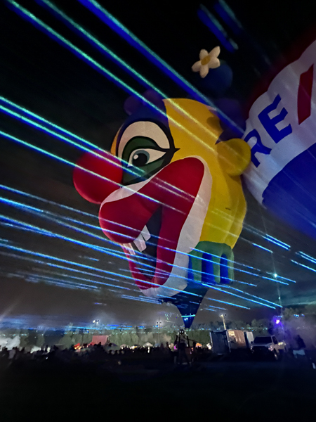Laser show at the Balloon Glow