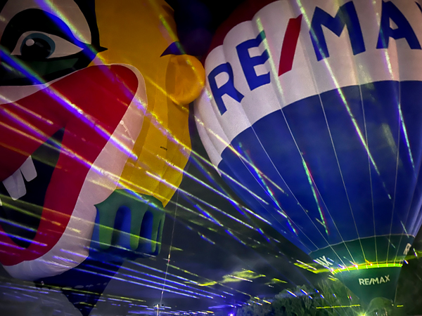 Laser show at the Balloon Glow