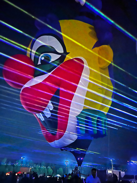 Laser show at the Balloon Glow