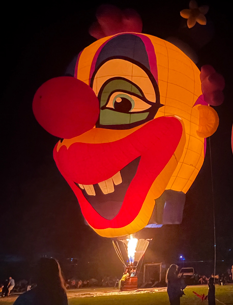 clown hot air balloon