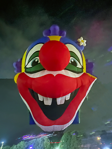 clown hot air balloon