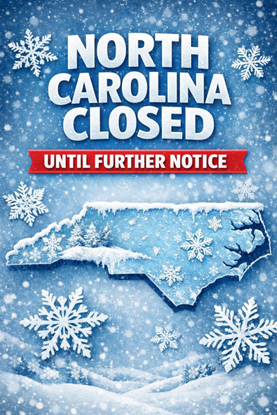 North Carolina clsoed sign